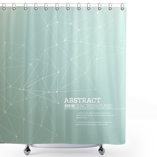 Personality  Abstract Background With  Connection Concept. Vector Illustration Shower Curtains