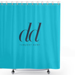 Personality  DD Letters Logo Template Shower Curtains