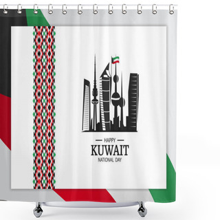 Personality  National Day Kuwait  Shower Curtains