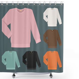 Personality  Color Sweaters For Men Shower Curtains