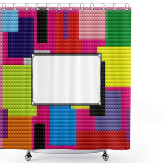Personality  Background With Frame Shower Curtains