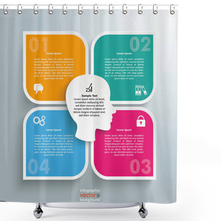 Personality  Colored Quadrates Template Shower Curtains