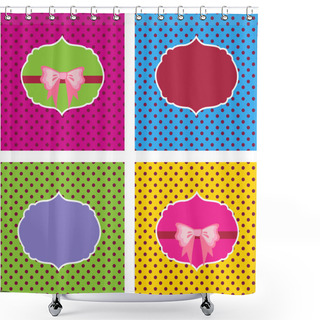 Personality  Set Of Frames Vector Shower Curtains