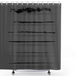 Personality  Dirty Black Grunge Strokes Set Shower Curtains