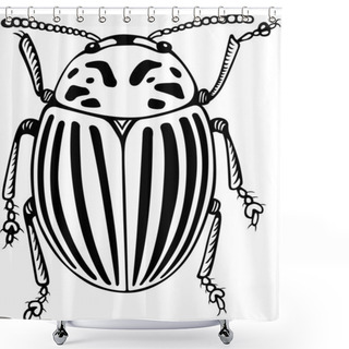 Personality  Colorado Potato Beetle Shower Curtains