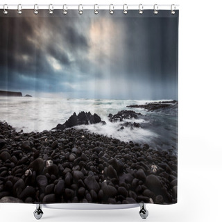 Personality  Stormy Ocean Shower Curtains