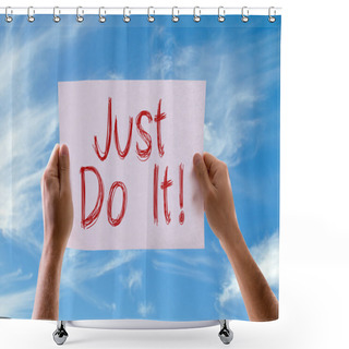 Personality  Just Do It Card Shower Curtains