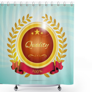 Personality  Best Choice Label. Vector Illustration Shower Curtains