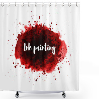 Personality  Abstract Ink Wash Painting Shower Curtains