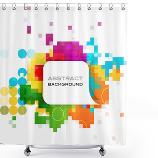 Personality  Colorful Abstract Banner Shower Curtains