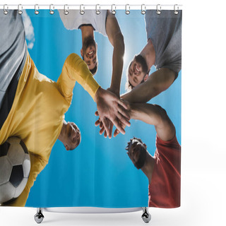 Personality  Multiethnic Soccer Team Shower Curtains
