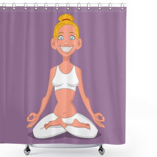 Personality  Yogi Girl Shower Curtains