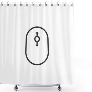 Personality  Contour Simple Black Scrolling Icon Shower Curtains