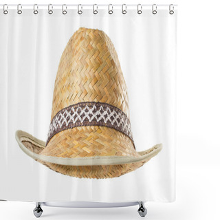 Personality  Hat  On White Background Shower Curtains