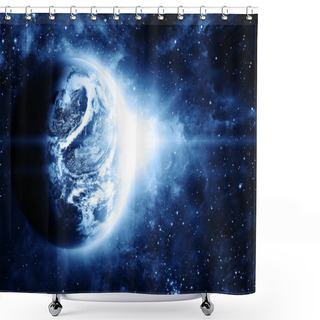 Personality  Beautiful Sunriece At The Red Planet In Space Shower Curtains
