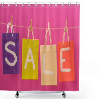 Personality  Sale Signs On Shopping Bags Shower Curtains