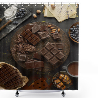 Personality  Rustic Homemade Chocolate Shower Curtains