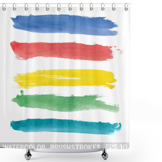 Personality  Watercolor Brush Stroke.  Shower Curtains