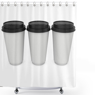 Personality  Disposable Coffee Cups. Blank Paper Mug Shower Curtains