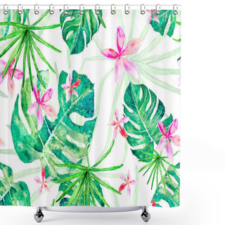 Personality  Orchid Seamless Pattern. Shower Curtains