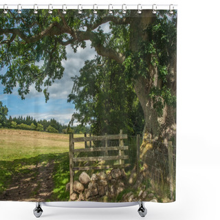 Personality  Open Gate Into A Green Field Shower Curtains