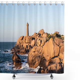 Personality  Picturesque View Of Lighthouse Shower Curtains