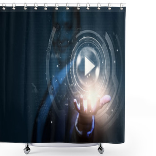 Personality  Media Technologies In Our Hands Shower Curtains