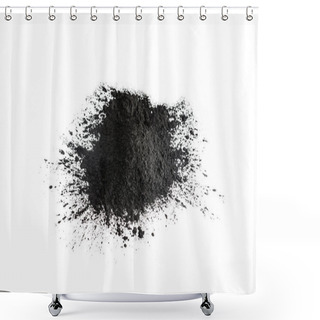 Personality  Activated Charcoal Powder Shot With Macro Lens Shower Curtains