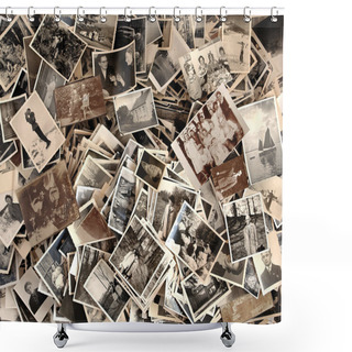 Personality  Lots Of Old Black-and-white Photos  Shower Curtains