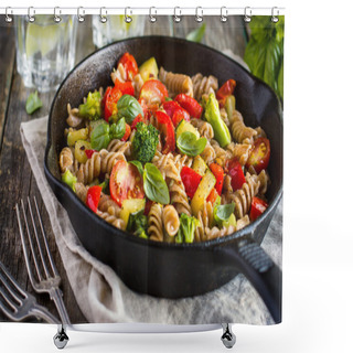 Personality  Whole Wheat Fusilli Pasta  With Vegetables Shower Curtains