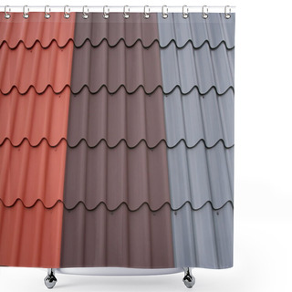 Personality  Roof Tiles Shower Curtains