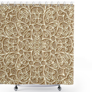 Personality  Gold Pattern Shower Curtains