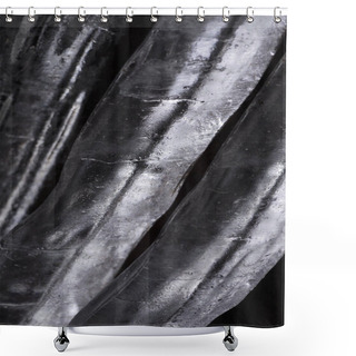 Personality  Icicles During Cold Winter Day Shower Curtains