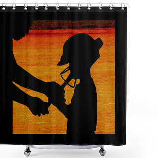 Personality  Mentoring Young Baseball Players Shower Curtains