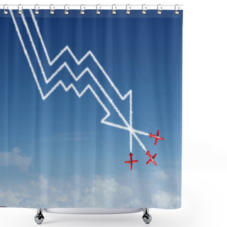 Personality  Financial Plunge Concept Shower Curtains