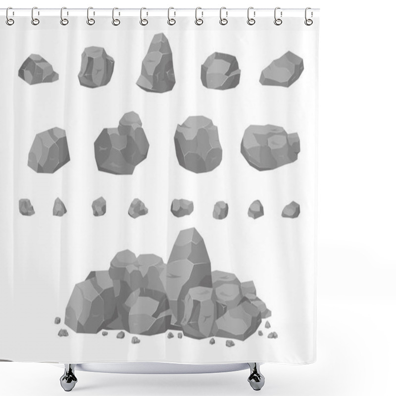 Personality  Rock Stone Collection. Shower Curtains