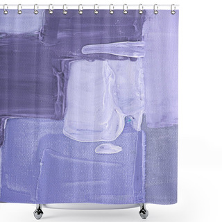 Personality  Purple Brush Strokes On Abstract Oil Painting Shower Curtains