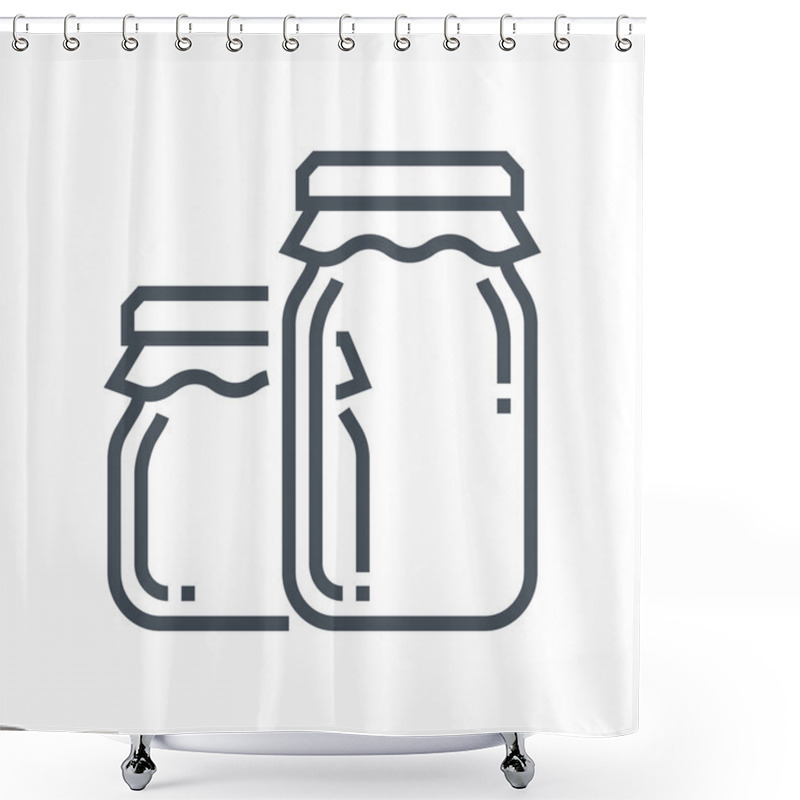 Personality  Jar theme icon shower curtains