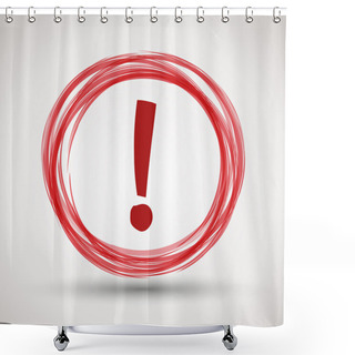 Personality  Red Attention Shower Curtains