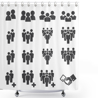 Personality  Team Icon Set Shower Curtains