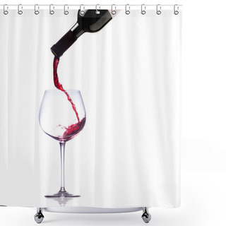 Personality  Pouring Red Wine Into Glass Shower Curtains