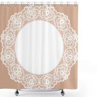 Personality  Lace Doily Shower Curtains