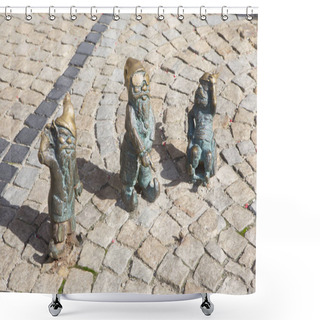 Personality  :,Dwarfs City Symbol, Old Town Main Square,   Wroclaw, Poland Shower Curtains