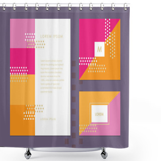 Personality  Letterhead Template, Business Card And Brochure Cover Shower Curtains