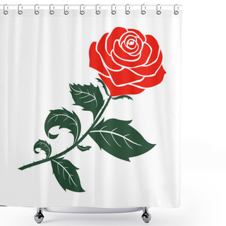 Personality  Red Rose Vector Design Shower Curtains