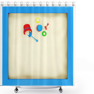 Personality  Children's Sandbox With Toys Shower Curtains