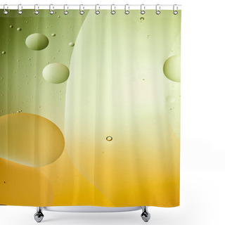 Personality  Beautiful Green And Orange Color Abstract Background From Mixed Water And Oil Shower Curtains