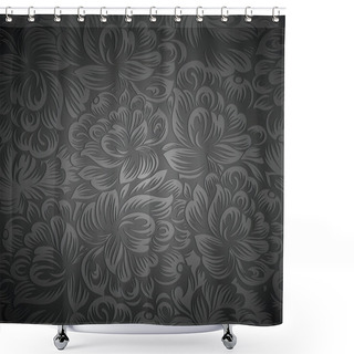 Personality  Royal Floral Wallpaper Shower Curtains