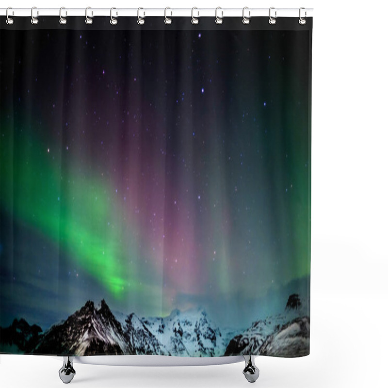 Personality  Northern Lights Southern Iceland Shower Curtains