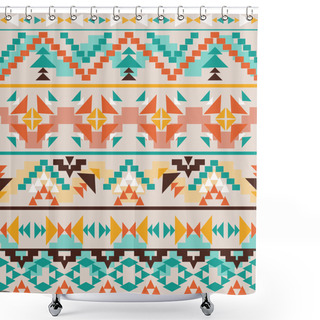 Personality  Colorful Aztec Pattern Shower Curtains